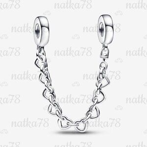 Pandora Linked Hearts Safety Chain